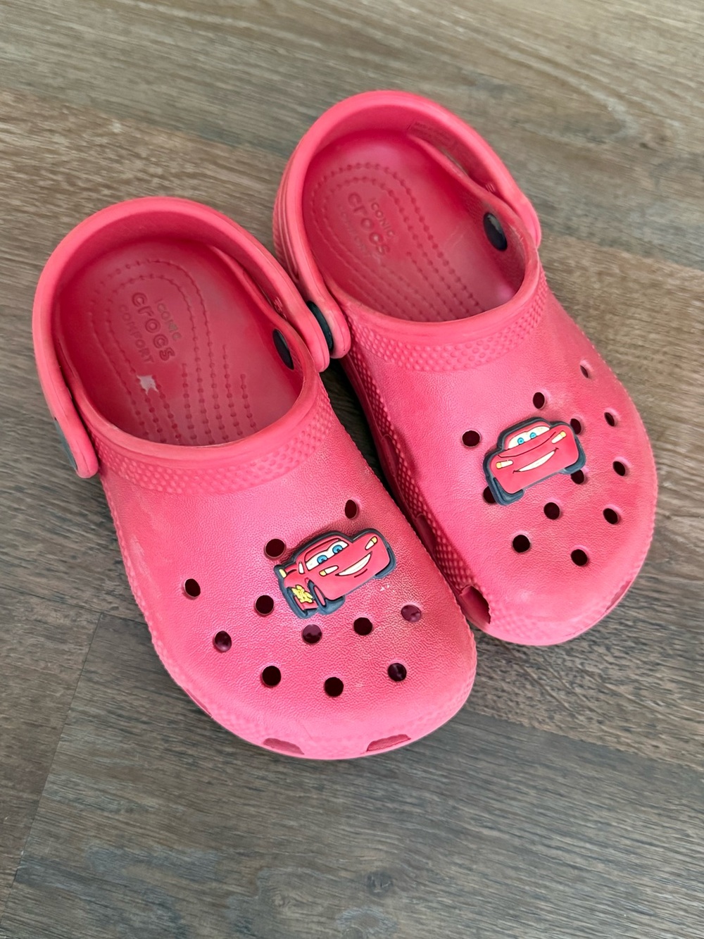 Crocs - Red - Size c10 with Removable Jibbitz